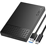 ORICO 2.5'' Hard Drive Enclosure Type C to SATA III for 2.5 Inch SSD HDD 9.5mm 7mm Hard Drive Case Support UASP Max 6TB $5.99