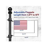 iPower 5 Feet Flag Pole Kit $13.9
