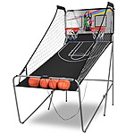 Costway Dual LED Electronic Shot Basketball Arcade Game with 8 Game Modes 4 Balls Foldable $79.98