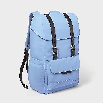 17" Fitted Flap Backpack Blue - Open Story $7.79