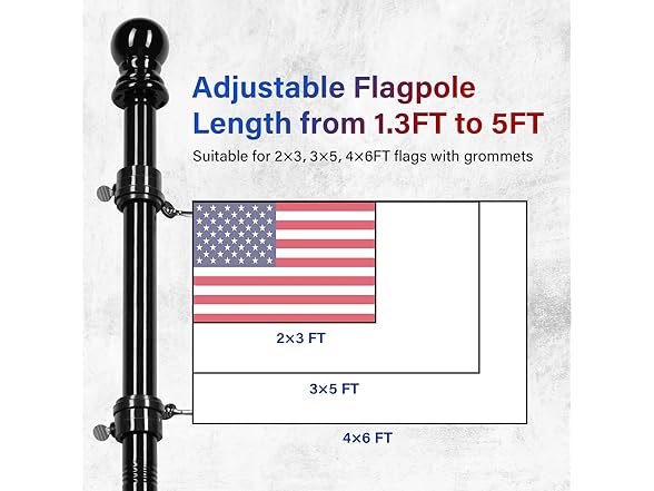 iPower 5 Feet Flag Pole Kit $13.9