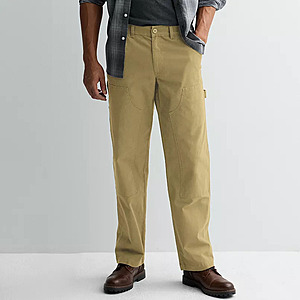 Sonoma Goods For Life Men's Straight-Fit Canvas Carpenter Pants $15.39