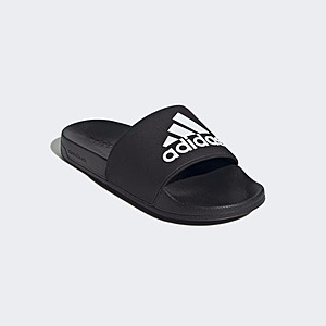 adidas men's  Adilette Shower Slides (Core Black / Cloud White) .50 + Free Shipping