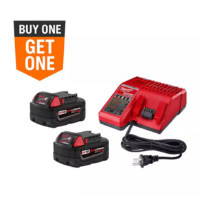 1 Free Tool + Milwaukee M18 18V Lithium-Ion XC Batteries and Charger Starter Kit $199.99