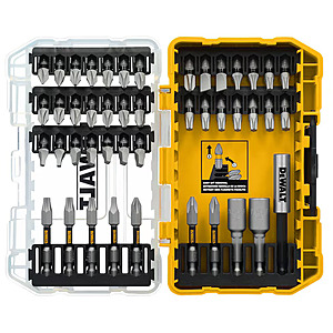45 -Piece DEWALT TOUGH GRIP Screwdriver Bit Set $14.98