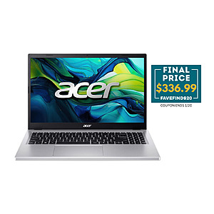 Certified Refurbished Acer Aspire Go 15 15.6" Laptop AMD Ryzen5 16GB RAM 1TB SSD AG15-21PT $336.99