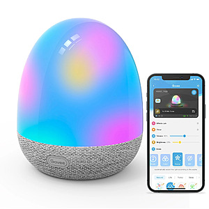 Govee RGBIC Rechargeable Smart Color-Changing LED Bedside Lamp $27.60 
