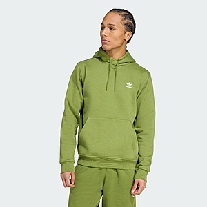 adidas men Trefoil Essentials Hoodie (Tech Olive, S, M Only) $17