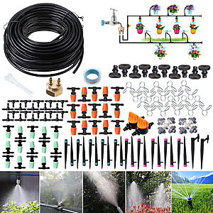 139pc BSHAPPLUS Garden Irrigation Kit w/ 164' Tubing $19.50 