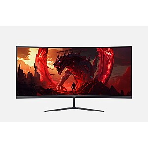 Refurb: 34" Acer Nitro ED340CUR 3440x1440 UWQHD 200Hz 1ms Curved VA Monitor $171.10 + Free S&H
