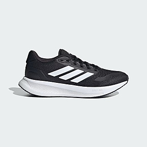 adidas Men's or Women's Runfalcon 5 Wide Running Shoes (Core Black / Cloud White / Core Black) $28.05