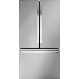 LG - 36-in Counter-Depth MAX 26.5 Cu. Ft. French Door Smart Refrigerator with Internal Water Dispenser - Stainless Steel $1549.99
