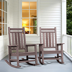 2-Pk SERWALL Oversized Outdoor Rocking Chair (Various) $171 + Free S&H