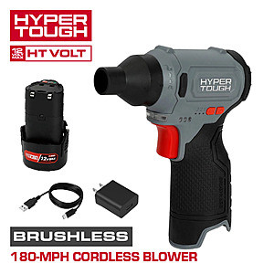 Hyper Tough 12V 180-MPH Cordless Blower w/ USB-C Charging Cable