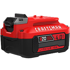 Craftsman V20 4.0-Ah Lithium-Ion Battery $39 + Free S&H