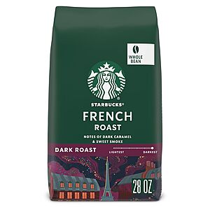 Starbucks 28-oz. French Roast Whole Bean Coffee Bag $15.07