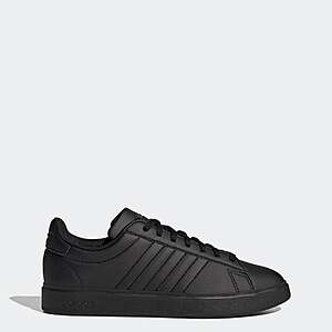 adidas Men's Grand Court Shoes (Core Black / Core Black / Cloud White) $25