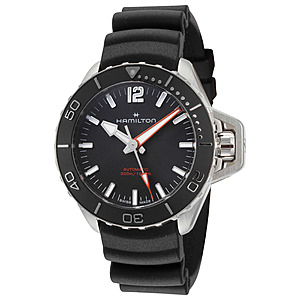41mm Hamilton Men's Khaki Navy Black Dial Automatic Watch $569 + Free S&H