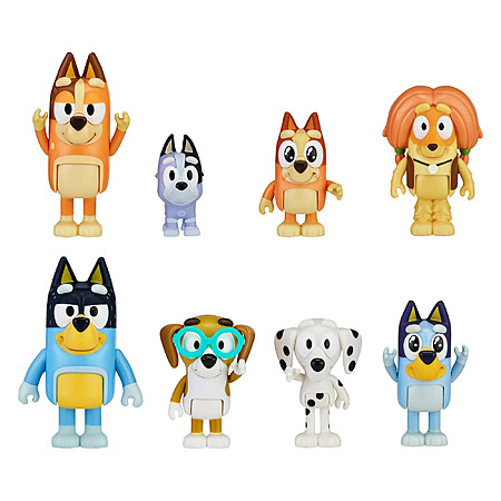 8 Pack - 2.5-3" Bluey Action Figures (Various) $7