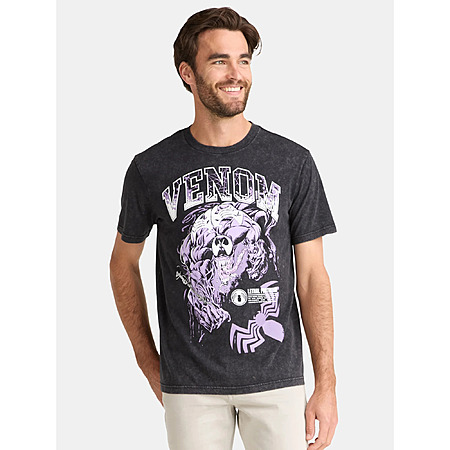 Venom Men's and Big Men's Splat Big Graphic Tee with Short Sleeves, Sizes S, M, 2XL, 3XL $6.30