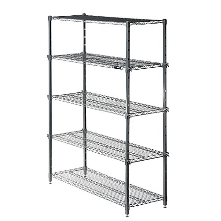 72" CleverMade 5-Tier EASE Storage Shelving Unit, Easy Adjust Wire Shelving $68