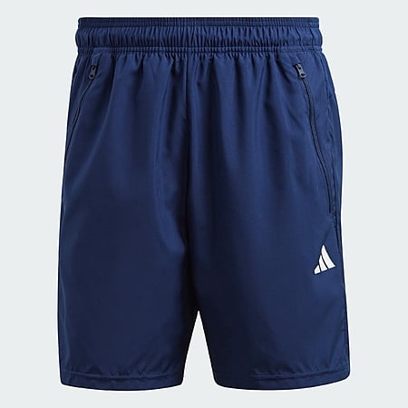adidas men Train Essentials Woven Training Shorts (Dark Blue / White) $8