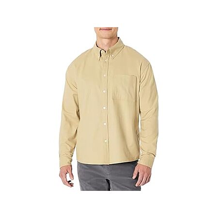 Amazon Essentials Men's Modern Oversized Fit Cotton Button Down Shirt $9.99