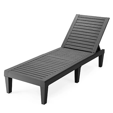 Gymax Patio Outdoor Chaise Lounge Chair Recliner w/ Adjustable Backrest (2 Colors) $63.99