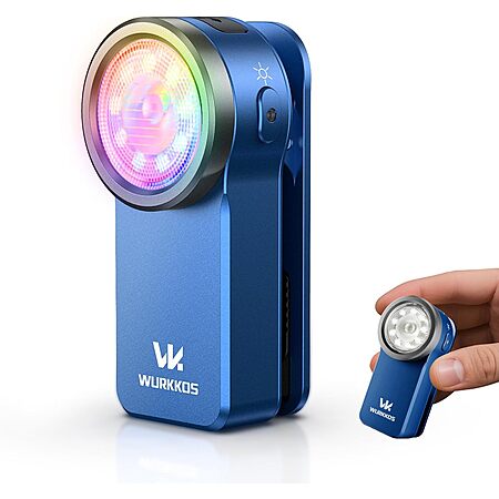 Wurkkos HD03 680 Lumen Rechargeable 95 CRI LED Clip Light (Dark Blue) $15.59 at WurkkosDirect via Amazon