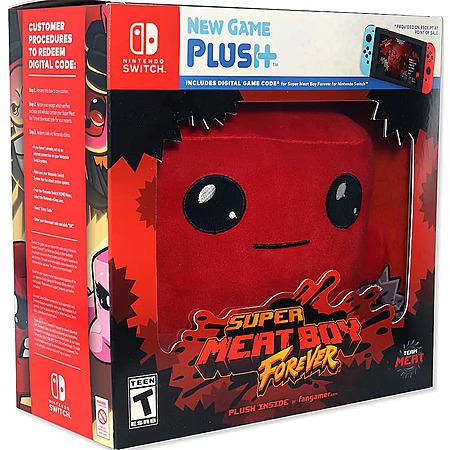 Super Meat Boy Forever Plush + Digital Game Code for Nintendo Switch $18.99