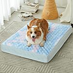 WNPETHOME Orthopedic Large Dog Bed, Dogs Bed for Large Dogs with Egg Foam Crate Pet Bed with Soft Rose Plush Waterproof Dog Bed Cover $20.49
