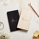 AW BRIDAL Rustic Wedding Vow Books For Wedding Decorations, 6.1'' X 3.3'' Ivory His And Her Vows Book Journal Notebook| Bride And Groom Gifts,$10.99