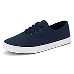 HEEZ Women's Canvas Sneaker Low Top Lace up Fashion Sneakers Casual Shoes Comfortable Blue Tennis Shoes for Women $8.99