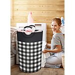 Prime Members: BlissTotes Collapsible Waterproof Laundry Basket w/ Handles (Black) $6.65 + Free Shipping