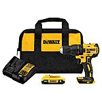 DEWALT 20V MAX Cordless Drill Driver, 1/2 Inch, 2 Speed, XR 2.0 Ah Battery and Charger Included $99