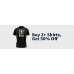 Woot! Shirt Buy 2+ shirts get 50% off ($30 min subtotal)
