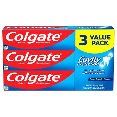 Colgate Cavity Protection Fluoride Toothpaste - 6oz/9 pack+ 5 $ gift card: 12 dollars $11.97