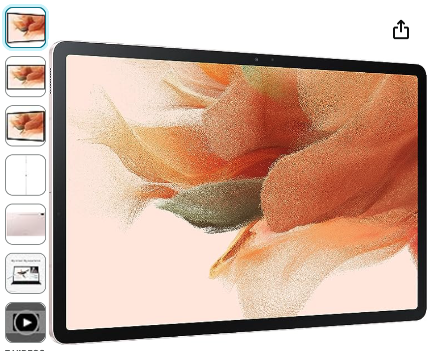 SAMSUNG Galaxy Tab S7 FE 12.4” 64GB WiFi Android Tablet, Large Screen, S Pen Included $419.99