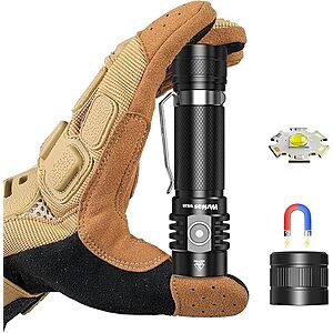 Wurkkos TLF Golden WK03 1200 LM EDC Flashlight w/ 18650 Battery (Black or Gold) $17.99