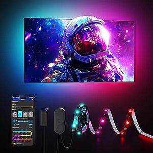 7.8' Govee Smart TV Backlight RGBIC LED Strip Lights (40-50" TVs) $13 