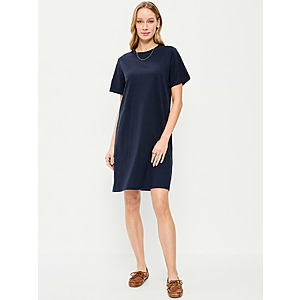 Old Navy Women's Vintage Crew-Neck Mini T-Shirt Dress (Various)