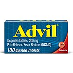 100-Count 200mg Advil Caplets Pain Reliever &amp; Fever Reducer $6 w/ S&amp;S + FS w/ Prime or $35+