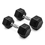 CAP 20 LB Barbell Coated Rubber Chrome $38.97 + Free Shipping