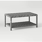 eBay: Grey Metal Frame Wicker Patio Table Weather Resistant $41 AC + FS