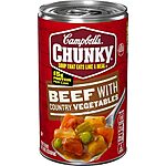 18.8-oz Campbell's Chunky Soup Can (Beef w/ Country Vegetables) $1.50 w/ S&amp;S