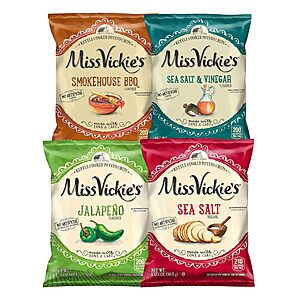 28-Pack 1.375oz Miss Vickie's Kettle Cooked Potato Chips (Variety Pack) .80 w/ Subscribe & Save