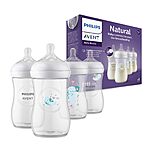Philips AVENT Natural Baby Bottles, with Manatee Design, 9oz, 4pk, SCY903/61 - $24.79 FS w/ Prime