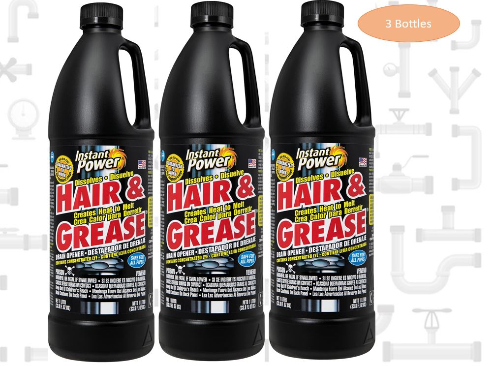 3 Pack or 6 Pack| Instant Power Hair & Grease Drain Opener | Free Shipping $19.97