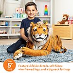 Melissa &amp; Doug Giant Tiger - Lifelike Stuffed Animal (over 5 feet long) | Free Shipping $55.99