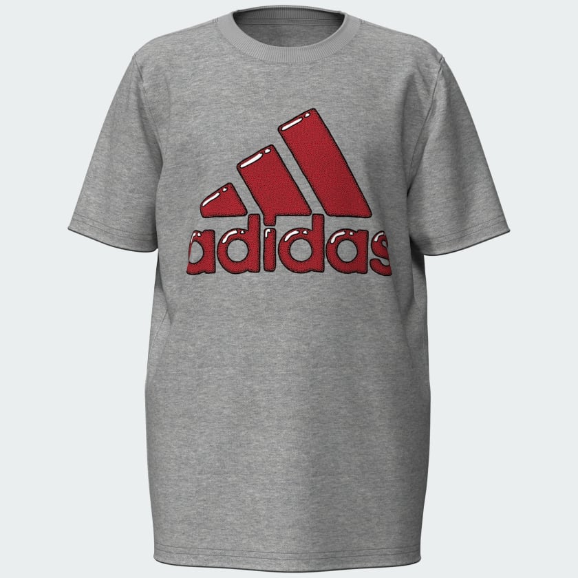 adidas Boys Short Sleeve Heather 2-Color Sportswear Logo Tees $10